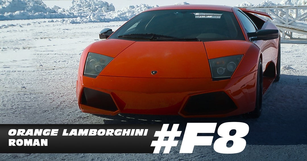 Orange Lamborghini รถประจำตัวของ Roman Pearce ที่รับบทโดย Tyrese Gibson